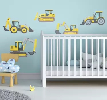 Digger Pack toy  wall sticker - TenStickers