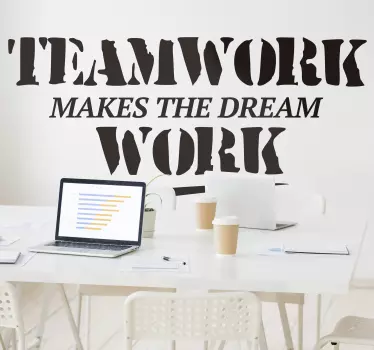 Makes the dream work Office Wall Decor - TenStickers