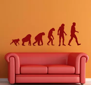 Sticker décoratif théorie de l'évolution - TenStickers