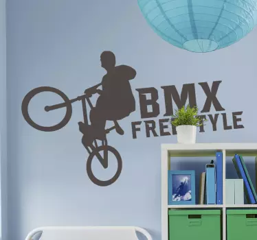 Vinilo pared de ciclismo freestyle bmx - TenVinilo