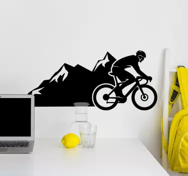 Bisiklet yarışı spor duvar çıkartma - TenStickers