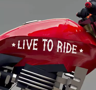 Autocollant moto live to ride - TenStickers