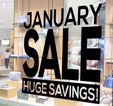 January sale Huge savings window sticker - TenStickers