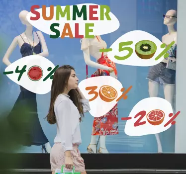 Summer  fruits sale sticker - TenStickers