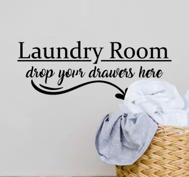 Laundry room text wandaufkleber - TenStickers