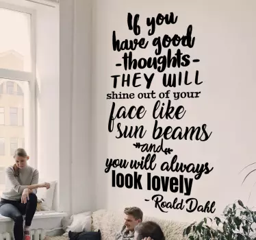 Roald Dahls Quote quote sticker - TenStickers