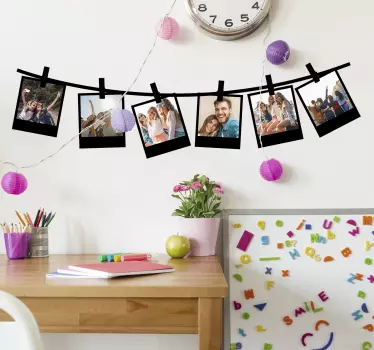 Polaroid fotoğraf çerçeveleri sticker duvarlar için - TenStickers