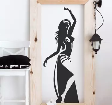 Seksi siluet dansçı duvar sticker - TenStickers