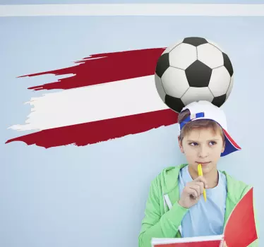 Flagge Österreich fußball wandaufkleber - TenStickers