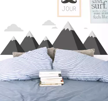 mountains and clouds  wall sticker - TenStickers
