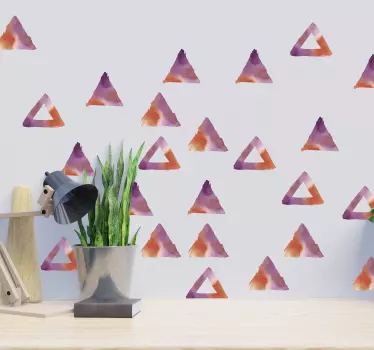 Vinis decorativos triângulos em aquarela - TenStickers