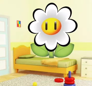 Pegatina flor margarita de Mario Bros - TenVinilo