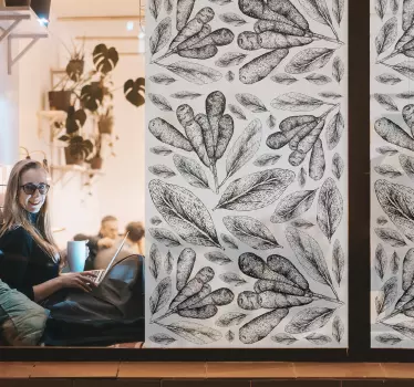 波兰植物窗户贴纸 - TenStickers