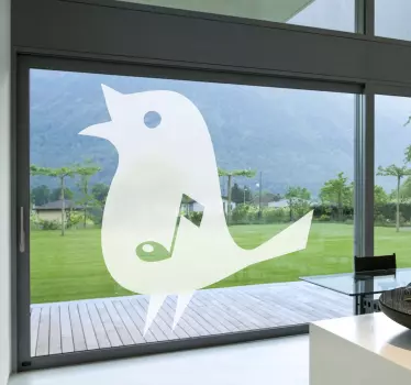 Vogel Sänger Fensterdekoration - TenStickers