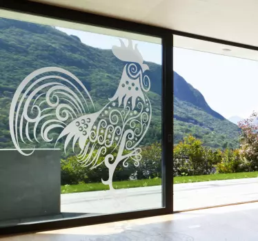 Abstract Rooster Decal - TenStickers