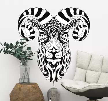 Obtisky na stene divokých zvierat ibex - Tenstickers