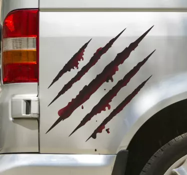 Van with scratch Car Sticker - TenStickers