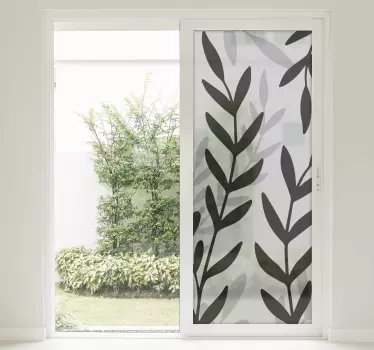 Gennemskinneligt ark med planter vindue klistermærke - TenStickers