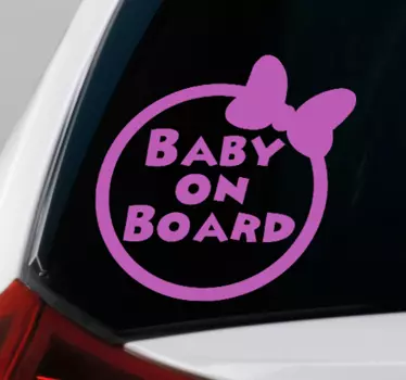 Baby minnie on board sticker baby on board - TenStickers