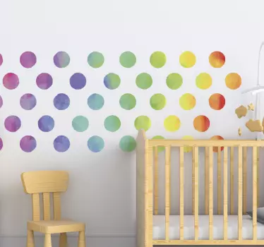 Rainbow Dots decoration wall sticker - TenStickers