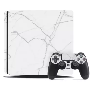 Vinilo para PS4 textura mármol blanco - TenVinilo