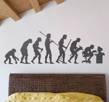 The Human Evolution Sticker - TenStickers