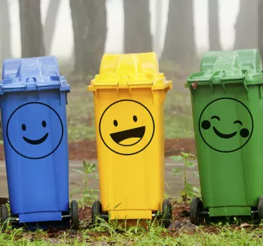 Smiley´s op containers stikcer - TenStickers
