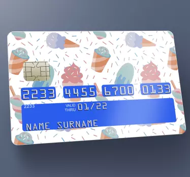 Autocolante para cartão de crédito gelados e sorvetes - TenStickers
