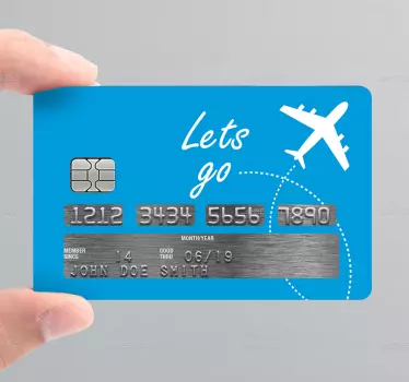 let's go travel card sticker - TenStickers