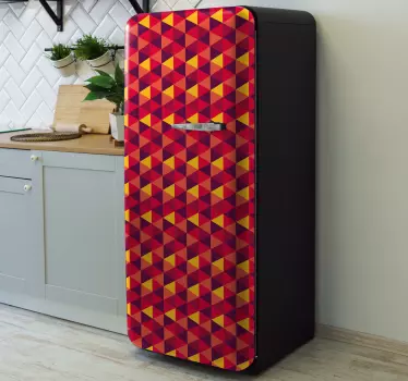 Colorful and big Triangles fridge decal - TenStickers