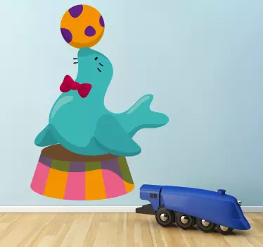 Circus Seal Wall Sticker - TenStickers