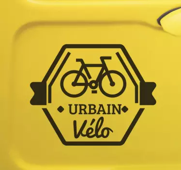 Sticker voiture Urbain vélo - TenStickers