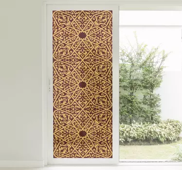 Oriental pattern window vinyl sticker - TenStickers