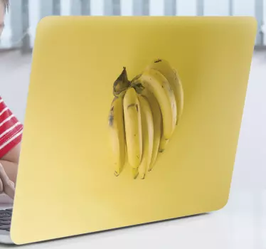 Banana lovers laptop decal - TenStickers