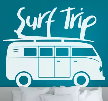 Surf trip surf vinyl zelfklevende sticker - TenStickers