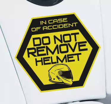 Do not remove helmet Motorcycle Decal - TenStickers