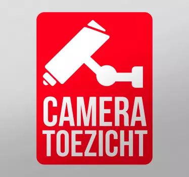 Camerabewaking rode vinyl teken zelfklevende sticker - TenStickers