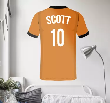 Personalised  name football wall sticker - TenStickers