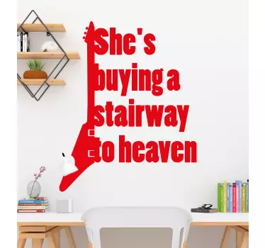 Stairway to Heaven song lyric wall decal - TenStickers