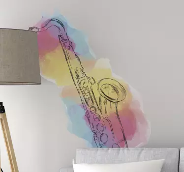 Colorful musical instrument musical sticker - TenStickers