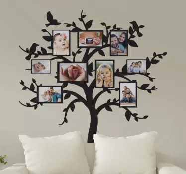 Frames family tree tree wall sticker - TenStickers