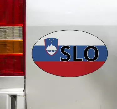 Nalepka avtomobila slovenija zastava - TenStickers