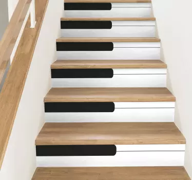 Lépcsők zongora zene matrica - TenStickers
