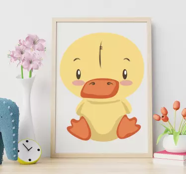 Cute duckling bird wall sticker - TenStickers