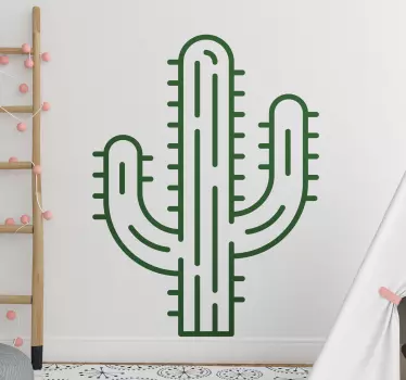 Giant cactus plant wall sticker - TenStickers