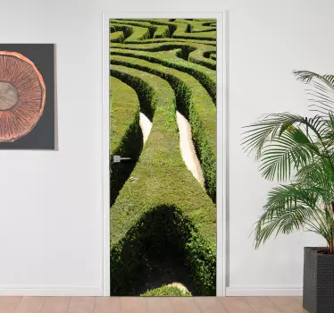 Türaufkleber Labyrinth 3D Effekt - TenStickers