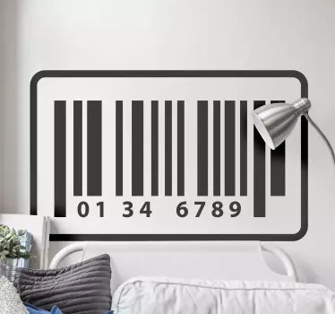 Bar code Abstract Wall Sticker - TenStickers
