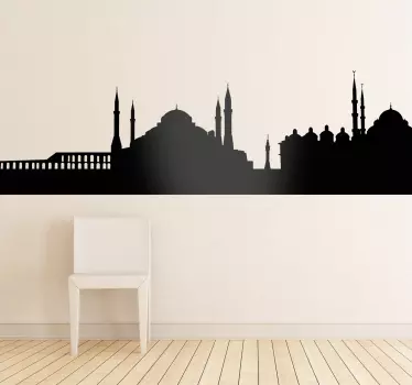 Istanbul Silhouette Wall Sticker - TenStickers
