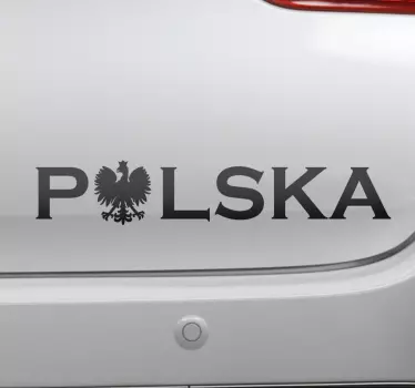 Naklejka na samochód orzeł Polska - TenStickers