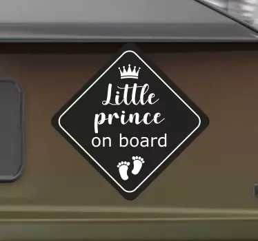 Little prince baby on board sticker - TenStickers